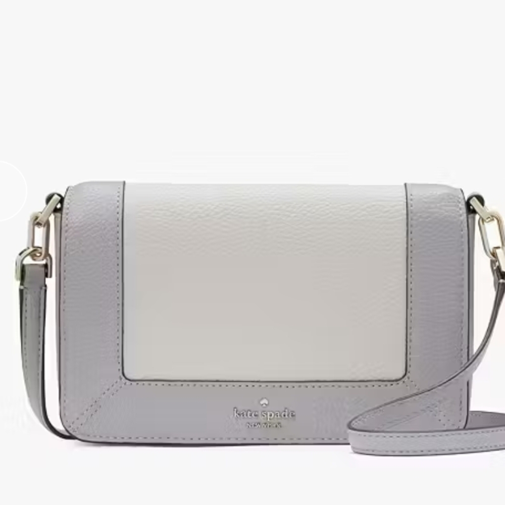 Kate Spade Sophisticated Gray and Cream Crossbody Bag
